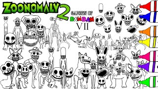 Zoonomaly 2 & Garten Of Banban 7 | How to Color All Bosses and Monsters | New Coloring Book