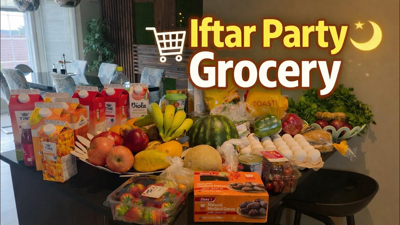 Grocery Shopping for Iftar Party | Ramadan Vlog 🛒🌙🔹#foryou#groceryshopping #ramdan #viral# Vlog 