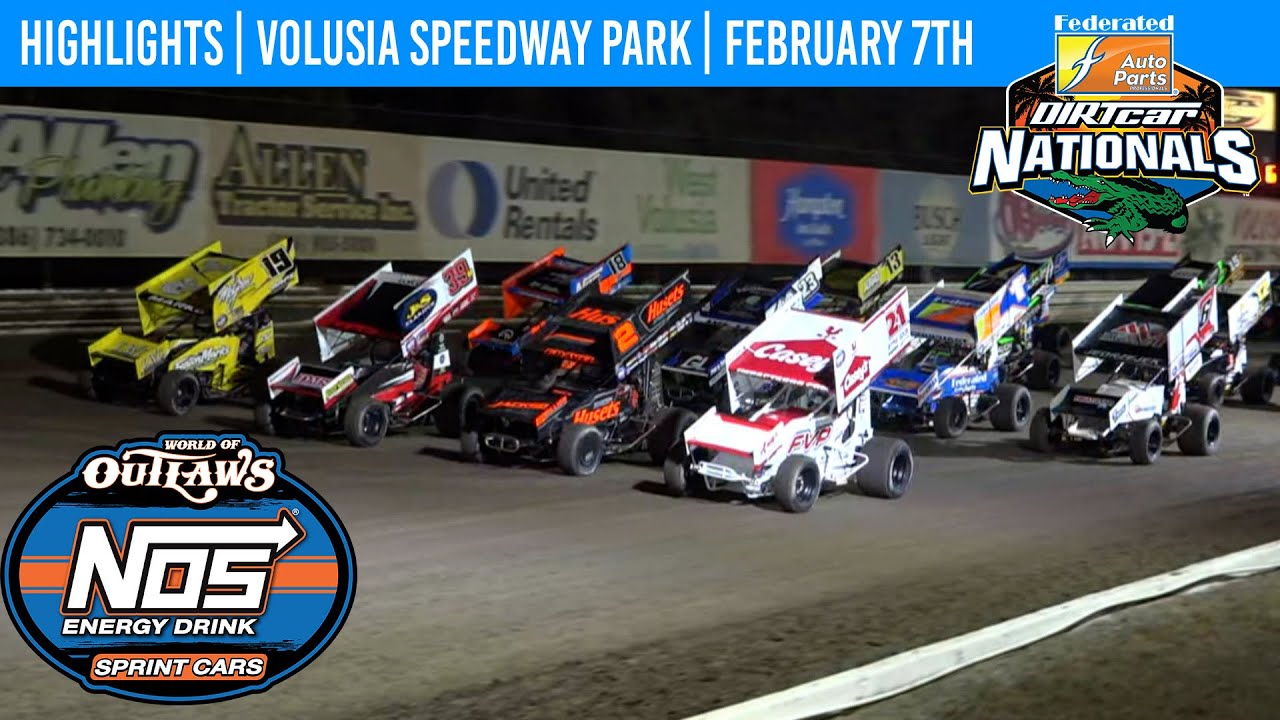 Гонки World of Outlaws NOS Energy Drink Sprint Cars | Автодром Volusia Speedway Park | 7 февраля ...