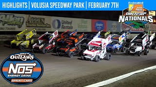 World Of Outlaws Nos Energy Drink Sprint Cars Volusia Speedway Park Feb. 7, 2026 Highlights