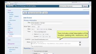 Using The Yahoo Groups Calendar To Add, Edit Or Delete Paintnc Events