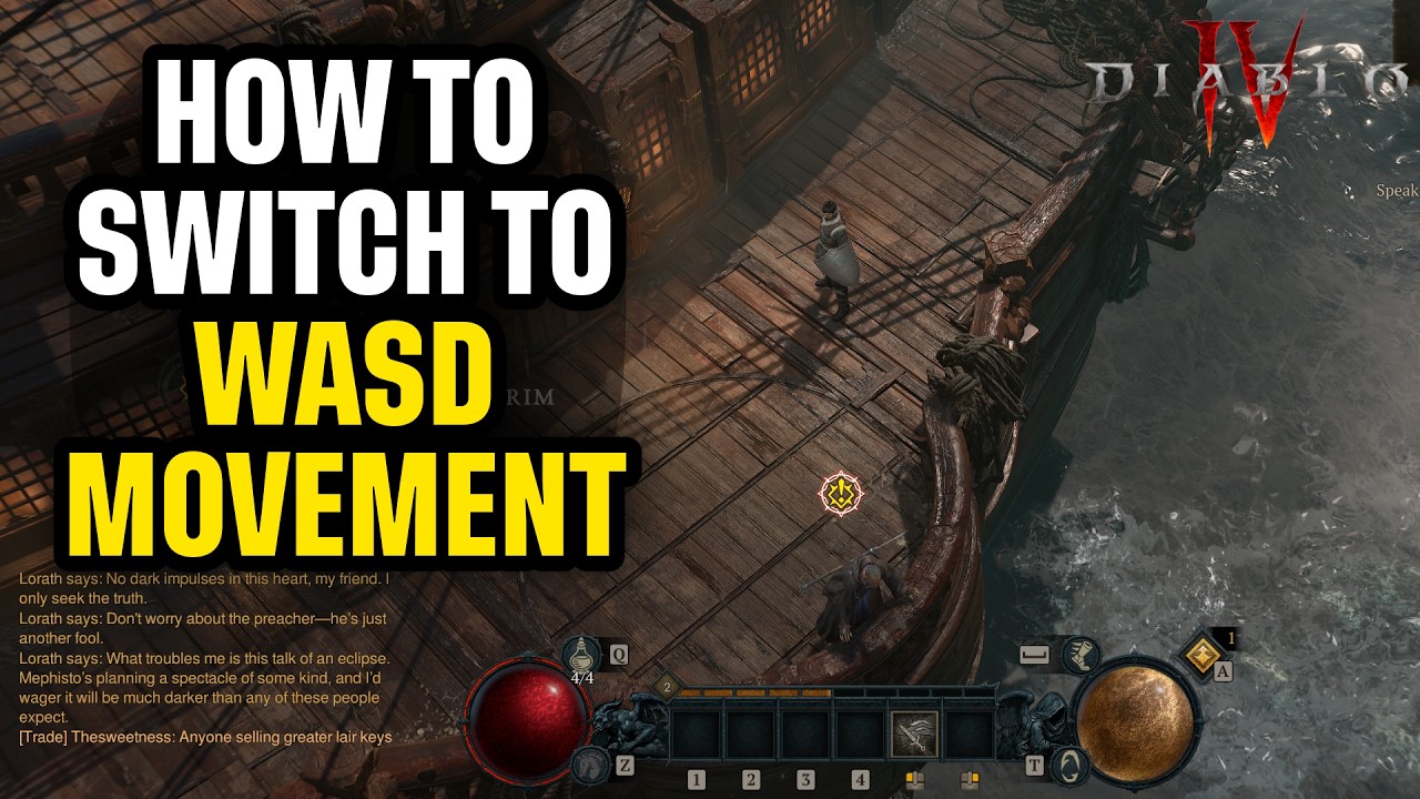 Diablo 4 Switch to WASD or Keyboard Movement Quick Guide - YouTube