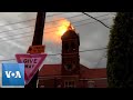 Historic Bell Tower Set Ablaze By Lightning Strike in Australia