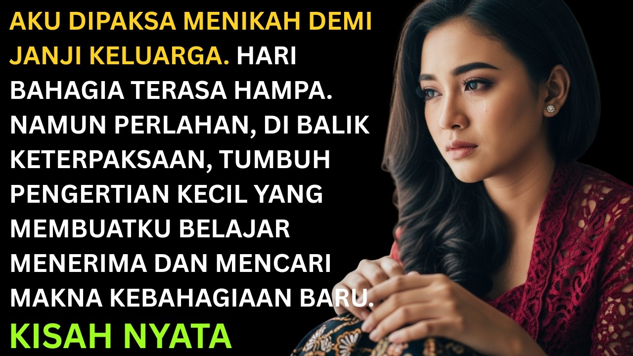 Hatiku Hancur Saat Dipaksa Mempelai Pria Pilihan Orang Tua Menikah Karena Terpaksa,kisah nyata