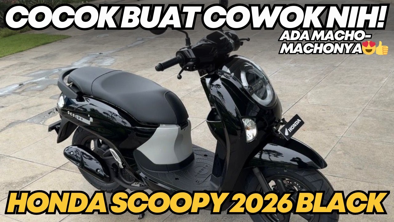 COCOK BUAT LELAKI! HONDA SCOOPY 2026 FASHION BLACK, MASIH ADA ENGKOL 😍