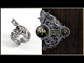 СТРЕЛА ~ ЖЕНСКОЕ КОЛЬЦО С ГОТИЧЕСКИМИ ЛИЛИЯМИ И ЭЛЬФИЙСКОЙ СТРЕЛОЙ ОРИГИНАЛЬНАЯ РОК-АТРИБУТИКА 0130