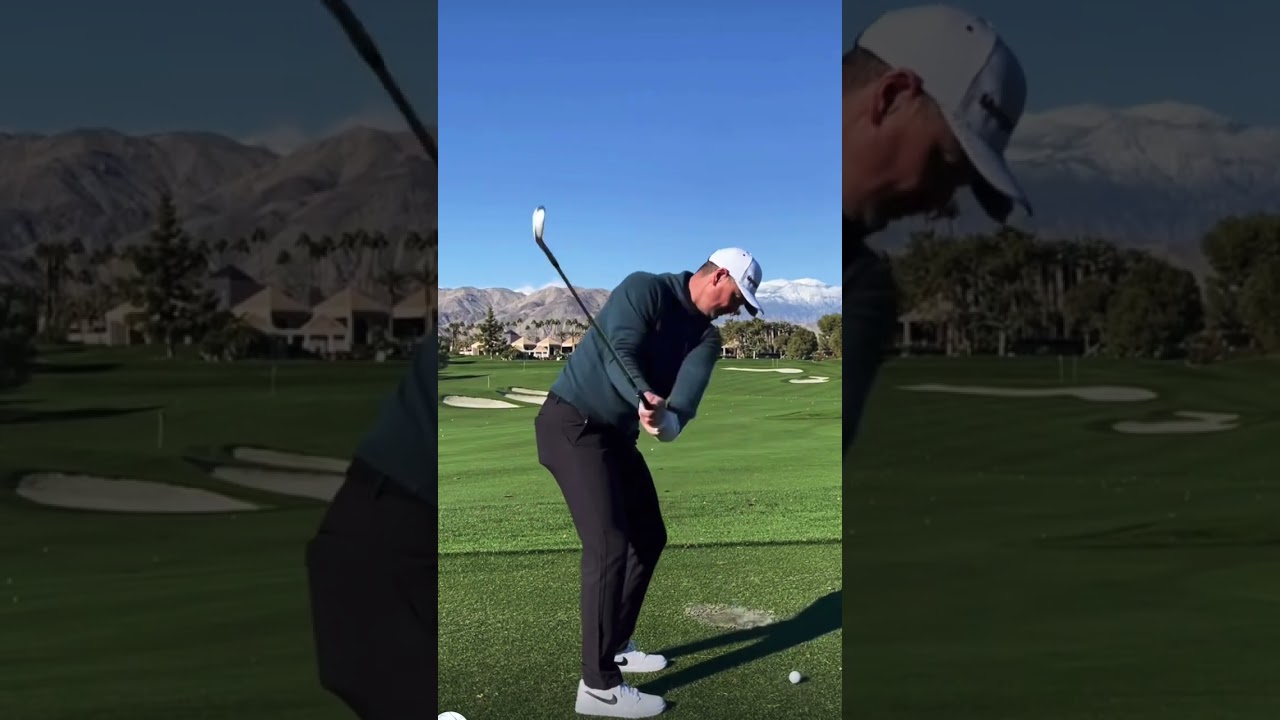 Justin Rose flighted wedge shot 