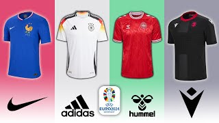 All 24 Teams Jersey Home & Away EURO 2024 | All Teams Kits UEFA EURO 2024