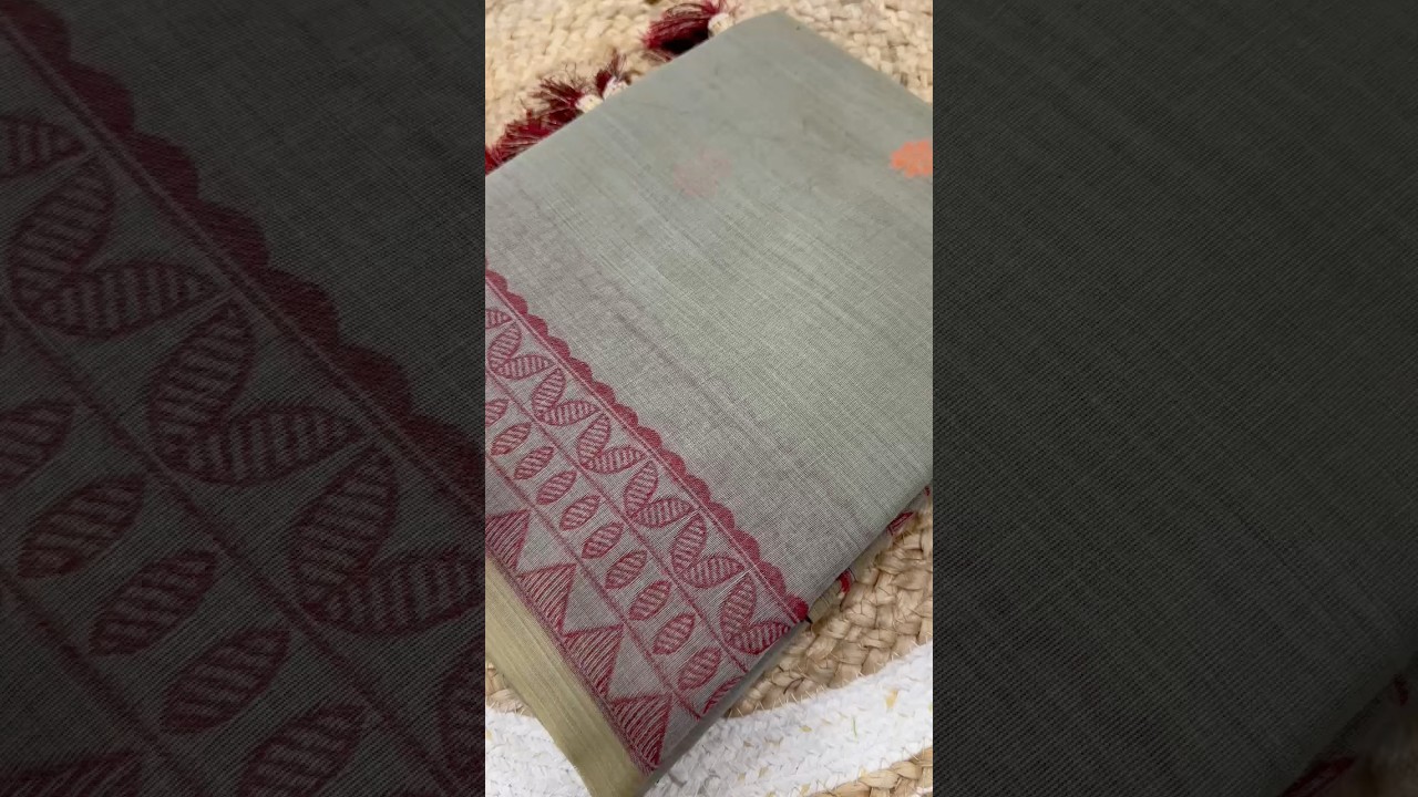 Soft Pure Muga Cotton Meenakari Weaving Saree