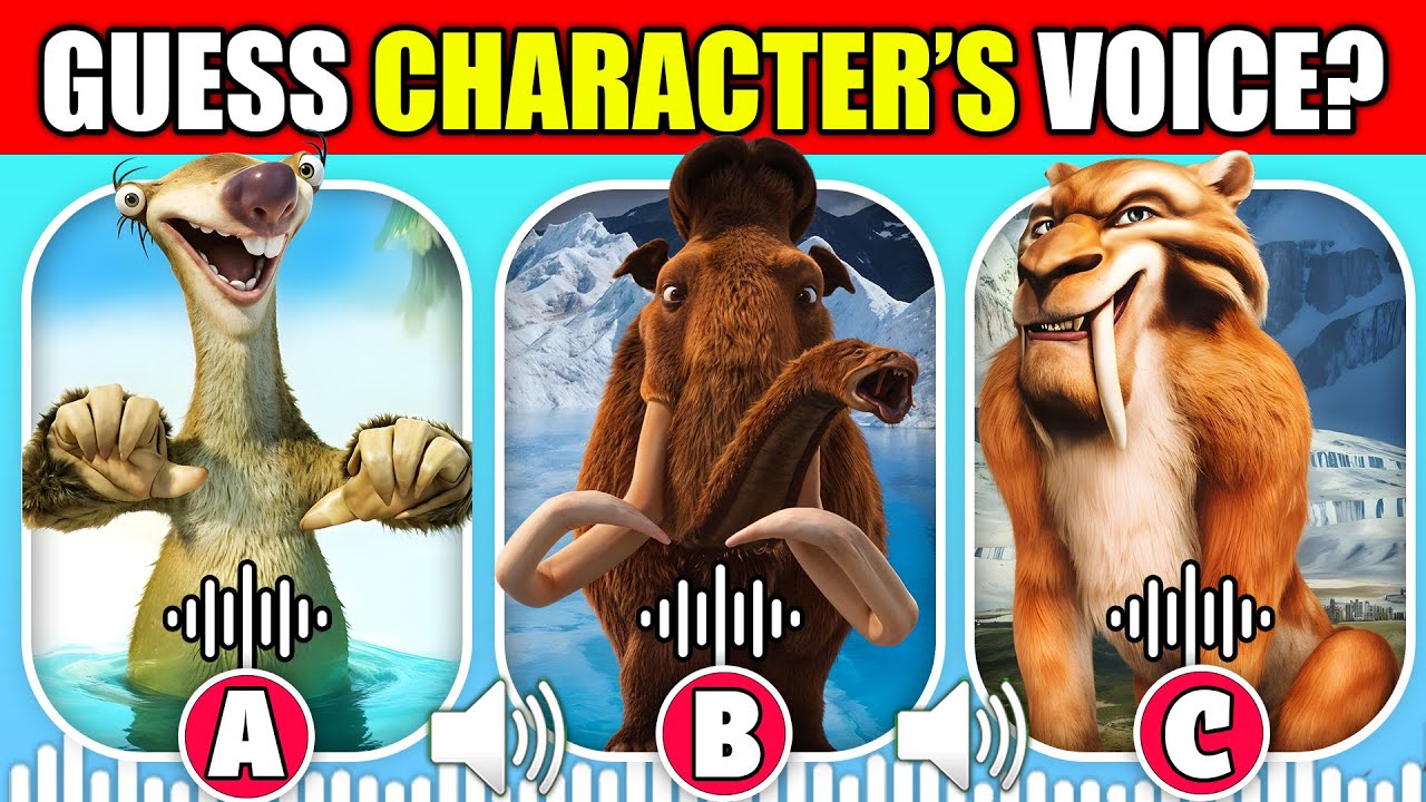 Guess the The Ice Age Animation Movie Characters by Voice! | Sid, Manny, Diego, Scrat