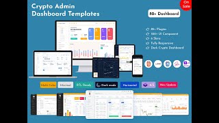 Bitcoin CryptoCurrency Template with Horizontal Admin Dashboard