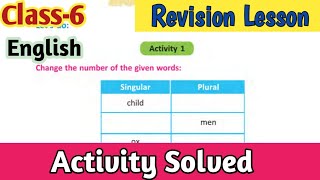 Class-6 English Revision Lesson//Activity Solved// ষষ্ঠ শ্রেণি English//Question Answer//Page 1 to 6 screenshot 1