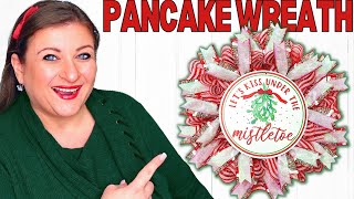 How to make PANCAKE WREATH Christmas Mistletoe Wreath DIY