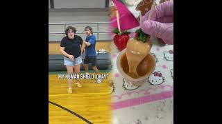 want a refill #americanhighshorts #dodgeball #gymclass #sweat #workout