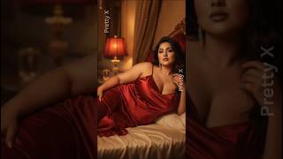 Crimson Satin Slip Dress Desire Plus Size Glamour Look