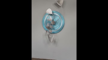 Wall mounted, interactive, kinetic sculpture