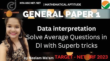 NTA UGC NET/SET 2023 AVERAGE (MATHEMATICAL REASONING)  I NEELAM MA