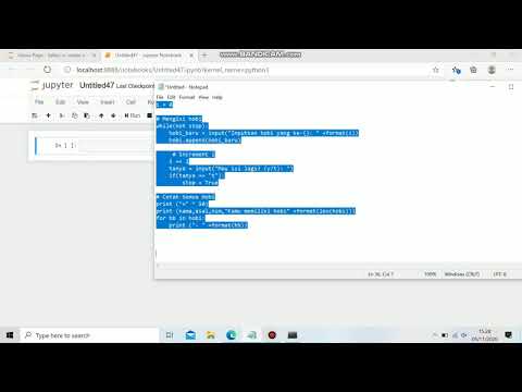 CARA MEMBUAT PROGRAM PENDATAAN HOBI SISWA MELALUI JUPYTER NOTEBOOK