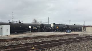 KCS de Mexico 4728 leads 1x1 loaded grain train, Rosenberg Texas 12/18/2021