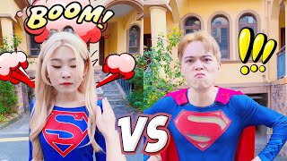 Which One Is More Powerful, Superwoman Or Superboy?#superman #spiderman #supergirl