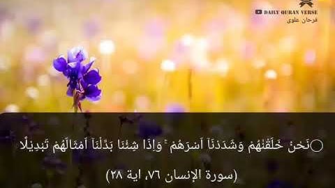 #daily_quran_verse | (Al-Insan 76: Verse 28) | (سورة الإنسان ٧٦، اية ٢٨)