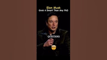 Elon Musk: Grok 4 Is Smarter Than a PhD! 🤯 #elonmusk