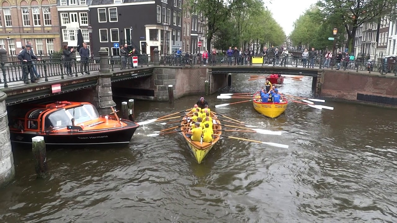 Grachtenrace Amsterdam 2017 - doorkomst Leidsegracht