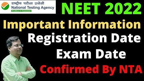 NEET 2022 Exam Date , Registration Date Confirmed By NTA | NEET 2022 Latest Update
