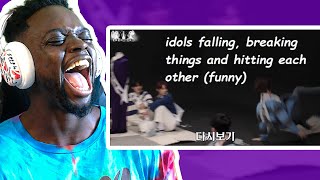 MUSALOVEL1FE Reacts to kpop idols falling, breaking/dropping things and hitting each other