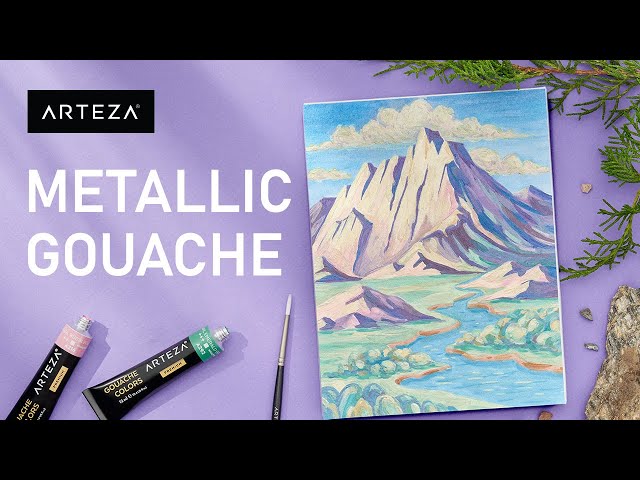 Metallic watercolour painting for beginners 