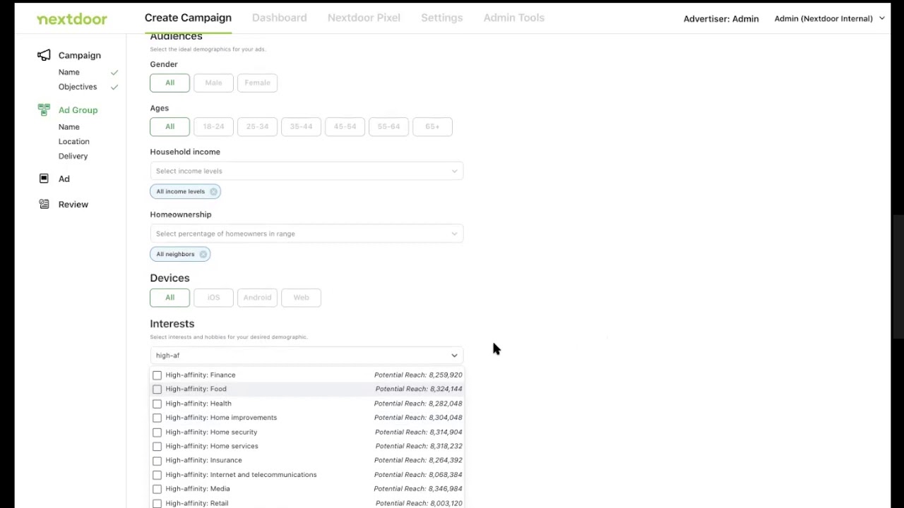 Nextdoor’s Neighborhood Ad Center Demo