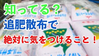 【追肥】知ってた？○○と○○の同時散布は絶対NG！