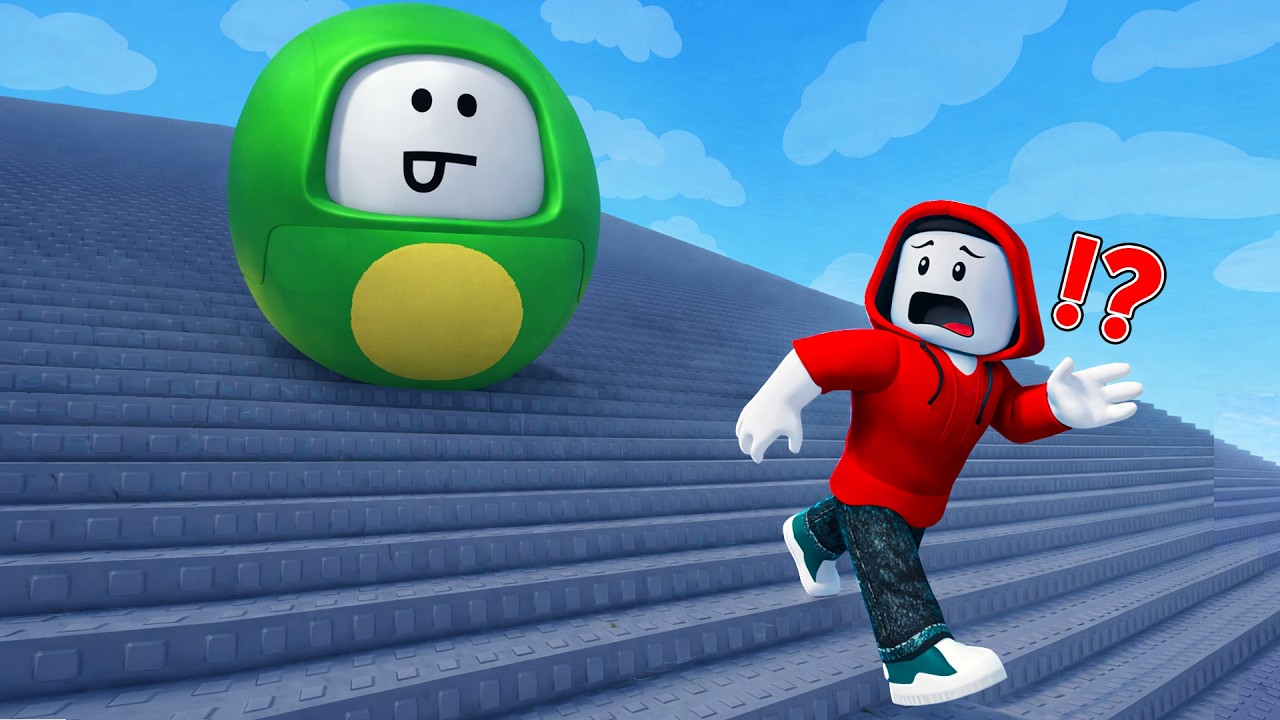 Mikey Became a Giant Ball to Crush JJ on the Killer Stairs !? (Maizen Roblox)