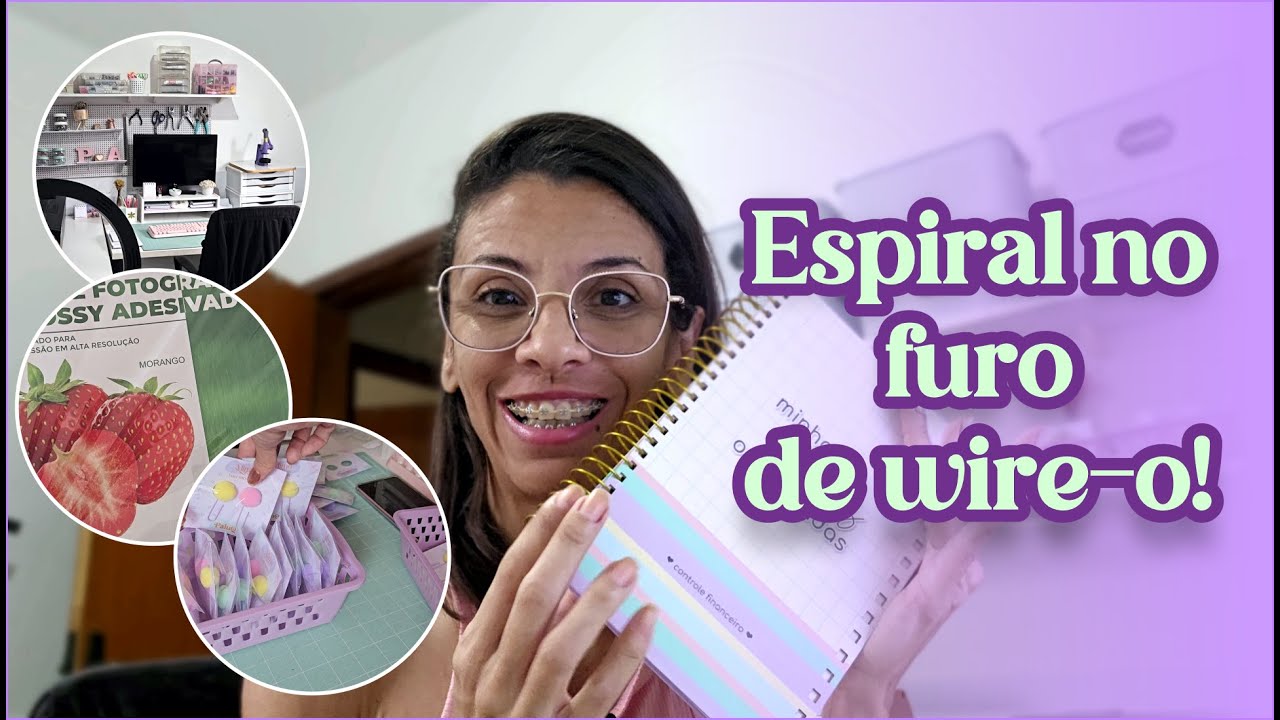 Testei Espiral para encadernadora de wire-o |  Ainda estou sem trabalhar | Arrumei o ateliê