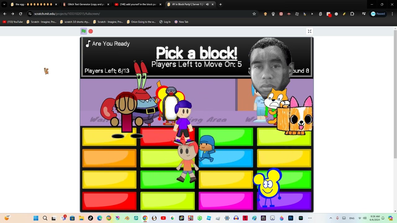 AY in Block Party [ with sketch corgi ] | Remix 43 | 13 Players