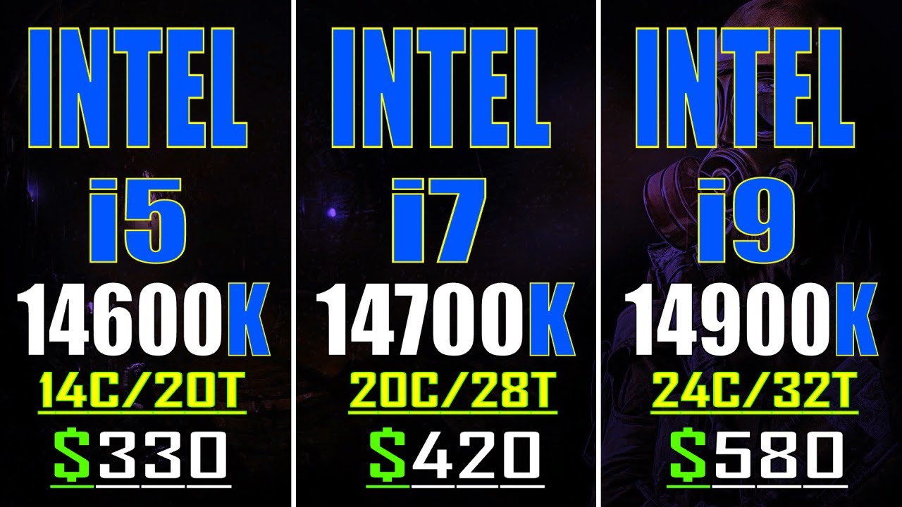 INTEL I5 14600K Vs INTEL I7 14700K Vs INTEL I9 14900K PC GAMES TEST 