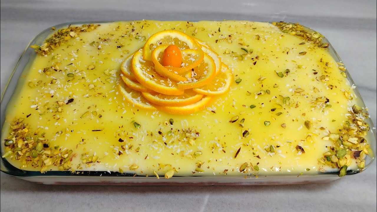 كيكة البرتقال الشهية ب3 طبقات يمييييييي