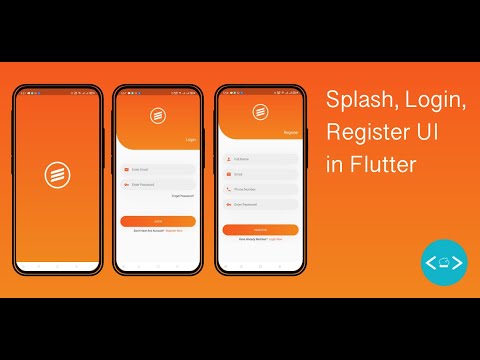 Splash, Login and Register Page | Flutter UI | Speed Code