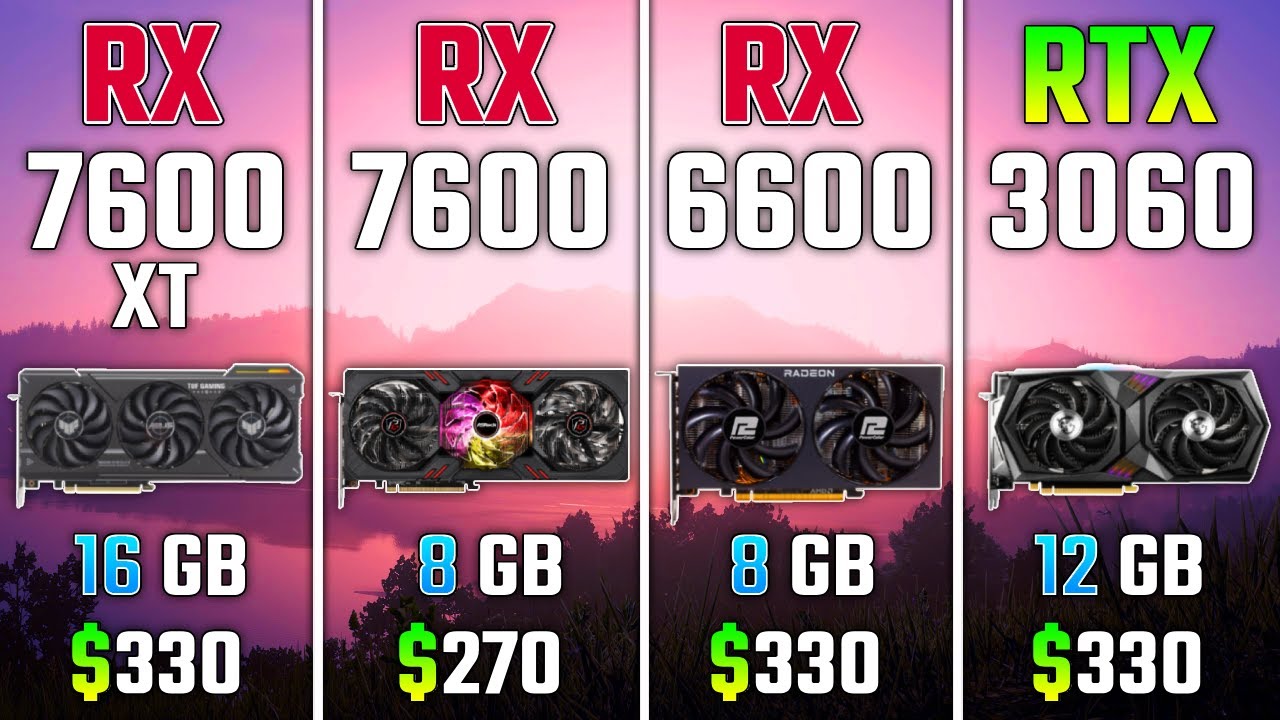 RX 7600 XT vs RX 7600 vs RX 6600 vs RTX 3060 | Test in 7 Games - YouTube