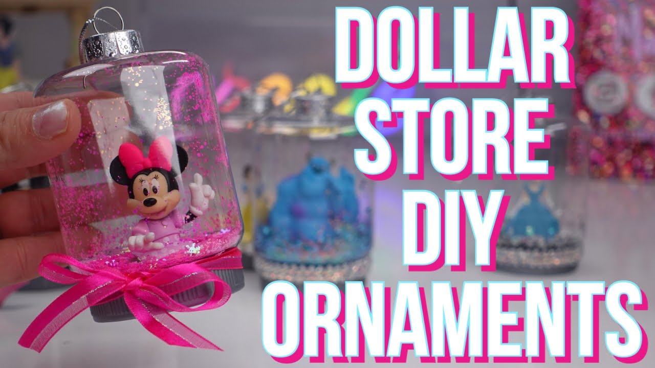 DIY Dollar Tree Disney Christmas ornaments YouTube