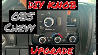 DIY OBS Chevy climate control & light switch knob upgrade