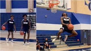 Lebron James Son Bronny James Shows He Can Dunk Like His Dad With Zaire Wade