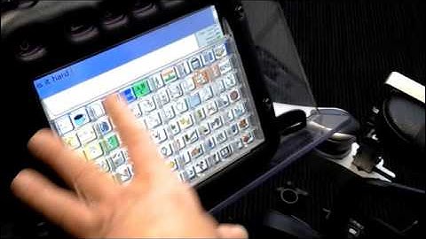 Mel using Minspeak at the bank