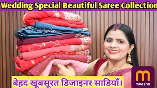 Wedding Special Saree haul From Meesho/Stonework & Designer Saree Haul From Meesho screenshot 1