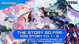 The Story So Far - PSO2NGS Story Ch. 1-5 (featuring PrinceBrightstar)!