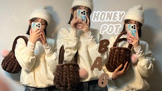 DIY. 꿀단지백 만들기🍯 | 자이언트얀 뜨개 가방 | 왕귀엽고 쉬움 | 자세하게 알려드림 | Honey Pot Bag | Hand Knitting Crochet Tutorial