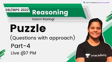 Puzzle (Questions with approach) | Part-4 | Target IBPS/SBI/RBI 2022 | Saloni Rastogi
