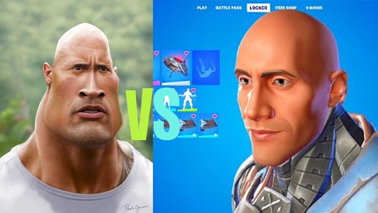 The rock eyebrow meme in fortnite 