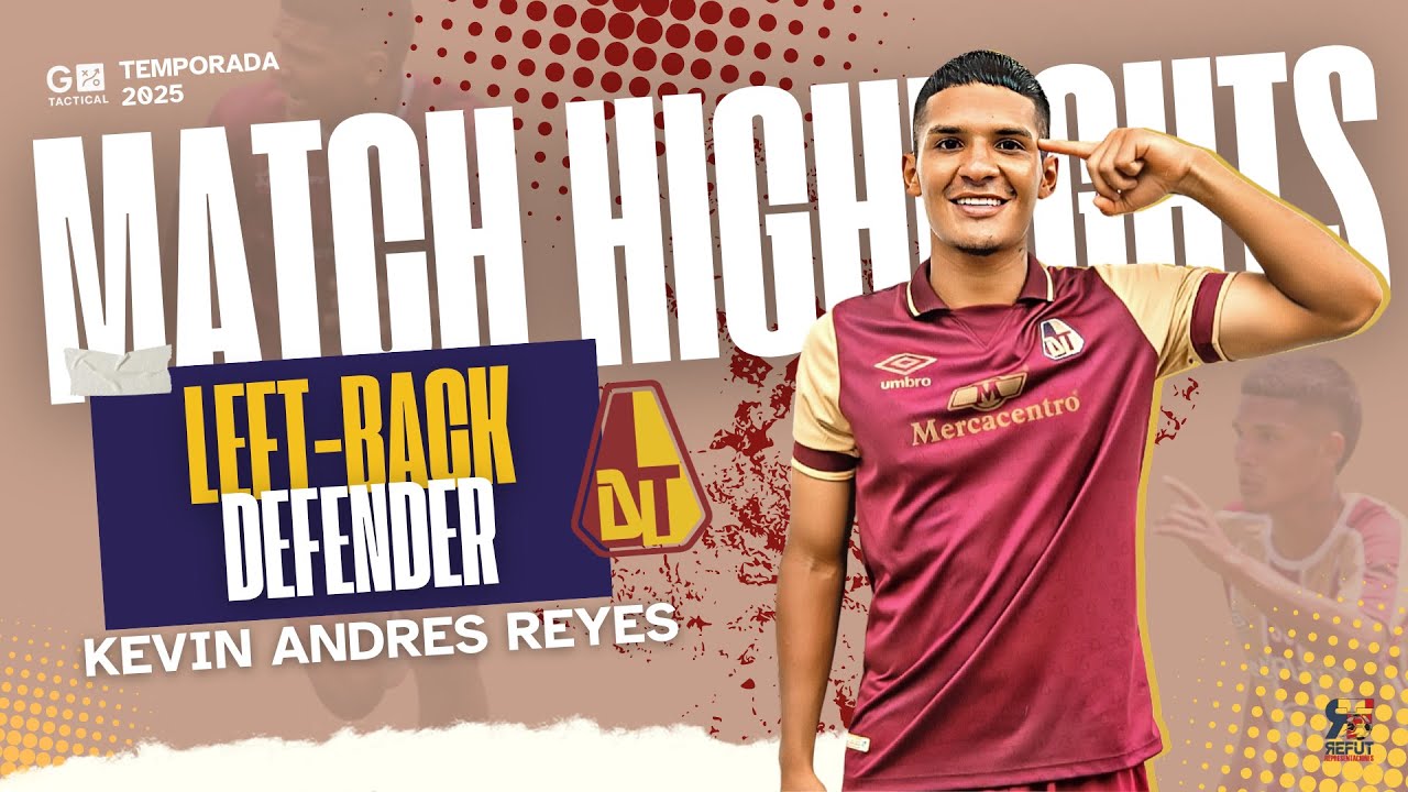 #34 Kevin Reyes Lateral Izquierdo | Deportes Tolima Season 2025 - YouTube