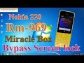 Format full factory bypass screen lock Nokia 220 RM-969 by Miracle Box ok.